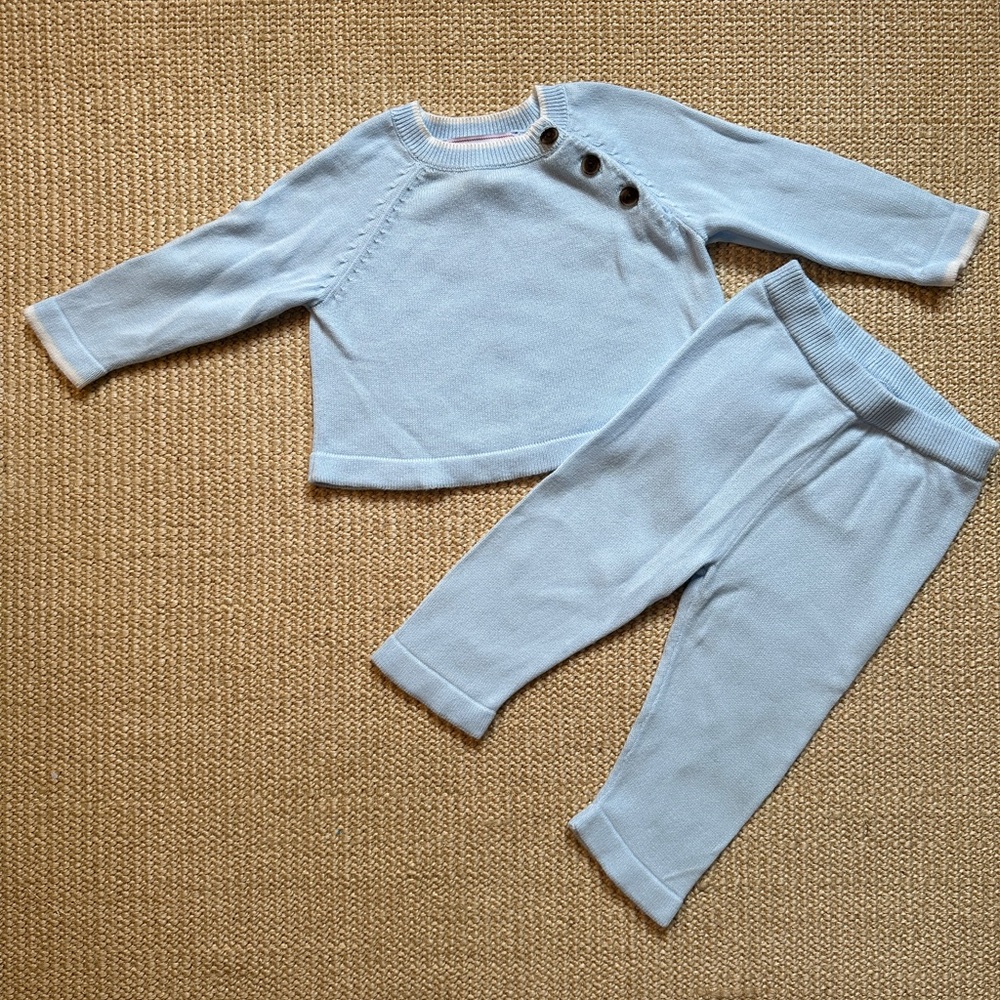 Classic Prep Ellis Sweater Set- Baby Blue